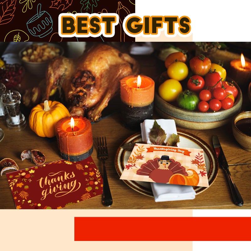 Jetec 240 Pcs Thanksgiving Greeting Cards with Envelopes Bulk Fall Greeting Cards Vintage Turkey Pumpkins Greeting Cards Thank You Cards for Fall Autumn Holiday  Harvest Wedding Dinner - Image 5