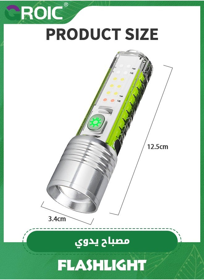 GROIC - Zoomable Small Flashlight Powerful - 1500mAh 3000 Lumens Rechargeable Flashlights with 8 Light Modes, Waterproof Magnetic Handheld Flashlights for Emergencies, Camping, Hiking - Image 1