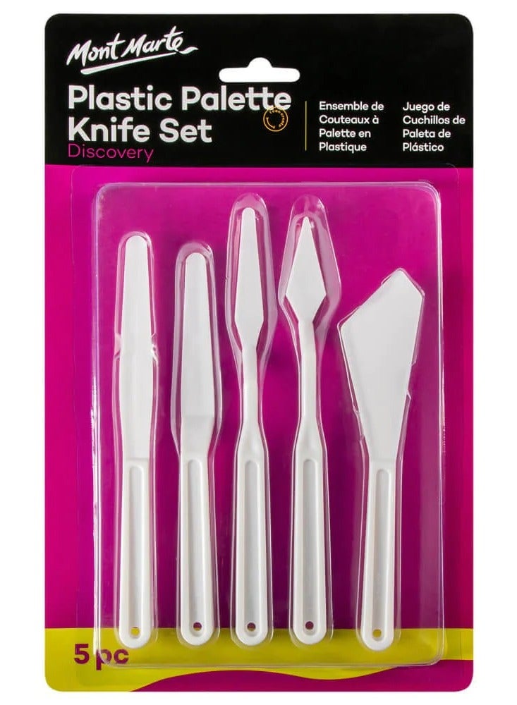 Mont Marte Plastic Palette Knife Set 5pc