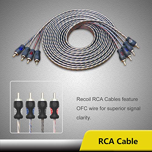 RECOIL RCK44 True 4 Gauge Complete 4-Channel CCA Amplifier Wiring Kits with OFC RCA Cable - Image 4