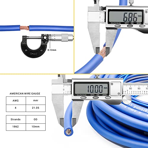 RECOIL RCK44 True 4 Gauge Complete 4-Channel CCA Amplifier Wiring Kits with OFC RCA Cable - Image 3