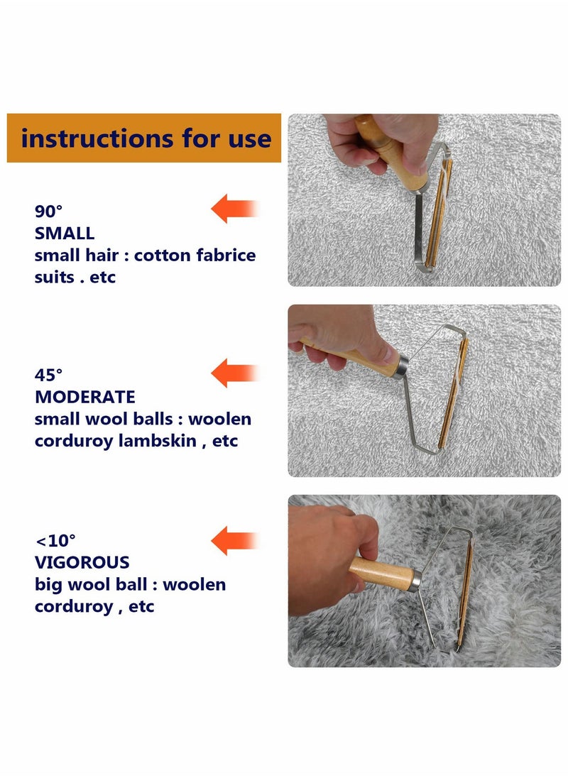 SYOSI - Manual Fuzz Shaver Portable Lint Remover Clean Tool Double Sided for Removing Dust and Hair from Furniture Curtain Blanket Couch - Image 1