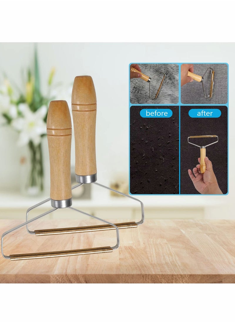 SYOSI - Manual Fuzz Shaver Portable Lint Remover Clean Tool Double Sided for Removing Dust and Hair from Furniture Curtain Blanket Couch - Image 1