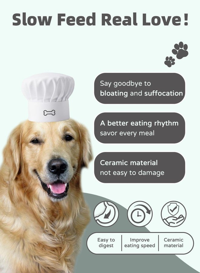 ONTUBE Ceramic Slow Feeder Dog Bowl, 1.8 Cup Fun Pet Food Dish for Small & Medium Breeds to Slow Down Eating, Anti-Gulping, Stop Bloat, Preventing Choking (Grey) - Image 5