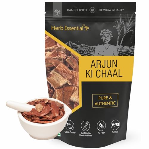 Herb Essential Arjun ki Chaal- Raw,200 g |Terminalia Arjuna Bark | Raw Dry Organic Arjun Tree Bark |Lowers Bad Cholesterol | Sun Dried - Image 1