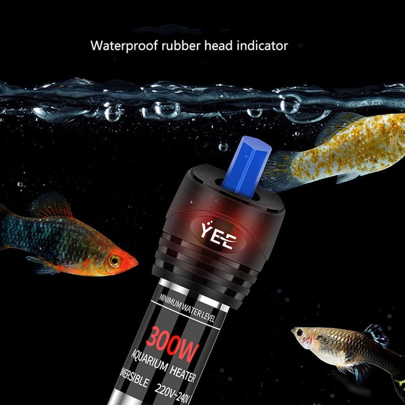 VAYINATO ® 500W Stainless Steel Heater + Protective Cover Water Heater and Adjustable Temperature, Explosion-Proof with Suction Cup (Heater Will Turn on Only When Kept Under Water) - Image 2