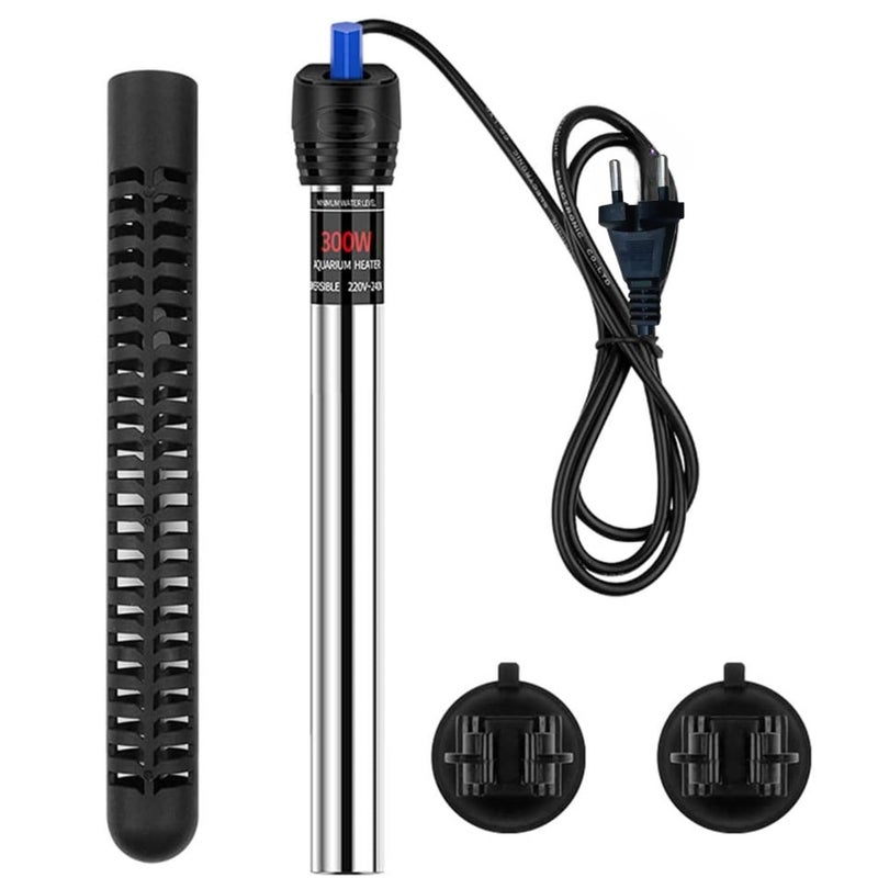 VAYINATO ® 500W Stainless Steel Heater + Protective Cover Water Heater and Adjustable Temperature, Explosion-Proof with Suction Cup (Heater Will Turn on Only When Kept Under Water) - Image 1