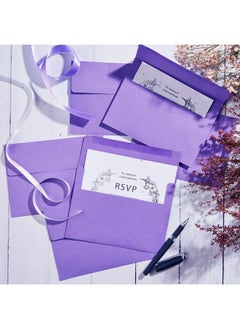 MATICAN Invitation Envelopes 100Pack 5X7 Envelopes A7 Envelopes For Invitations Purple 5 1 4 X 7 1 4 Inches  - Image 4