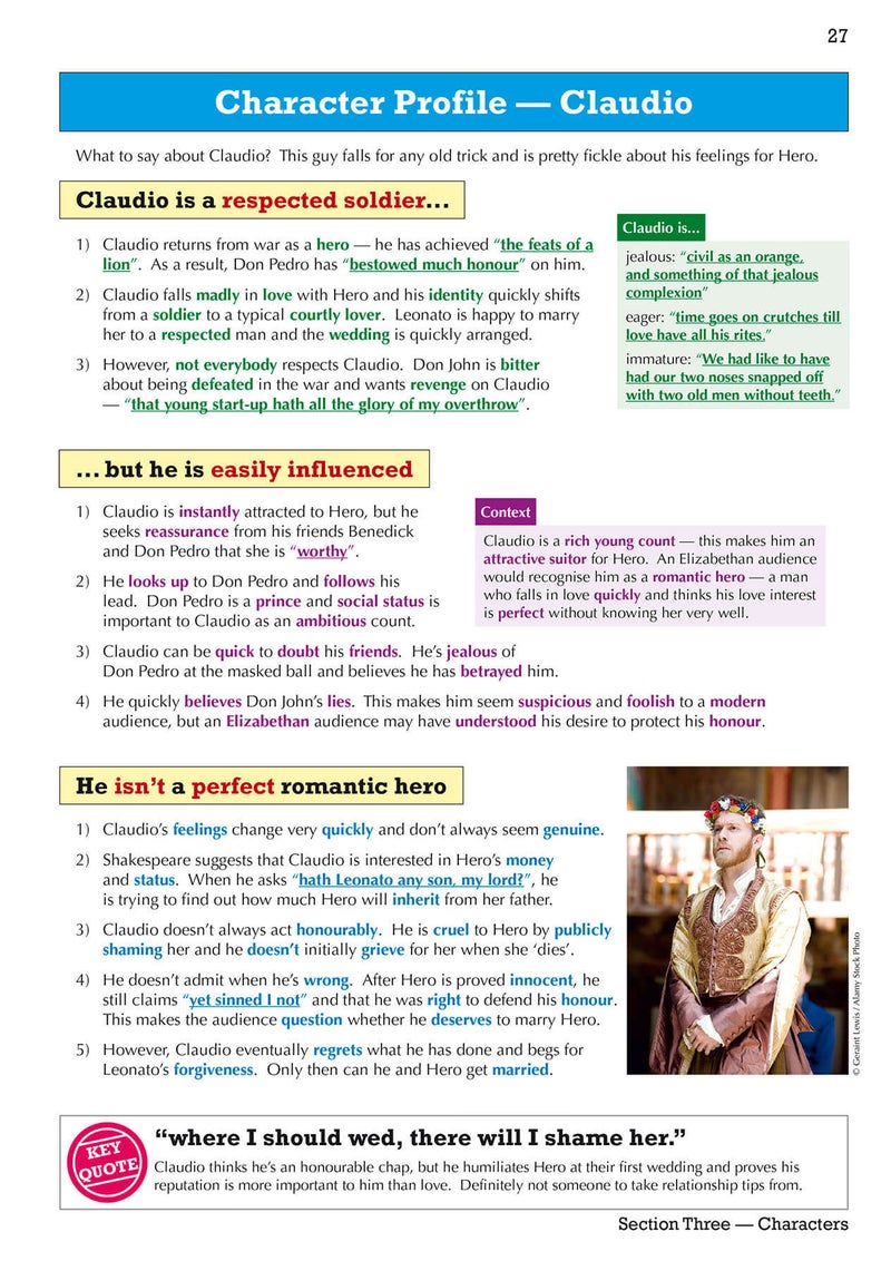 دليل نصوص شكسبير للغة الإنجليزية GCSE - الكثير من الضجيج حول لا شيء يشمل النسخة الإلكترونية والاختبارات (دليل نصوص اللغة الإنجليزية GCSE من CGP) - Image 5