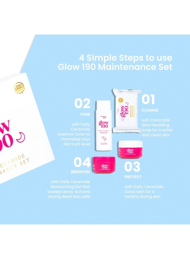 Transformed Skin Glow 190 Complete Ceramide Skincare Set With Hyaluronic Acid Essence Toner, Daily Moisturizing Gel, Sunscreen And Boosting Soap For Deep Hydration, Skin Barrier Care And Natural Glow - Image 4