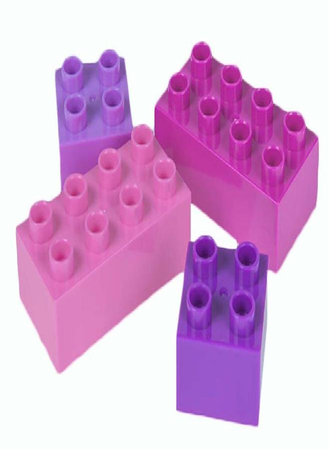 Strictly Briks Jumbo Building Blocks Set - Enhances Fine Motor Skills for Age 3+ - Vibrant Colorful Blocks for Girls Toys - Durable Pieces for Kid Toy Play - 108pc, Pink/Purple/Lavender - Image 2