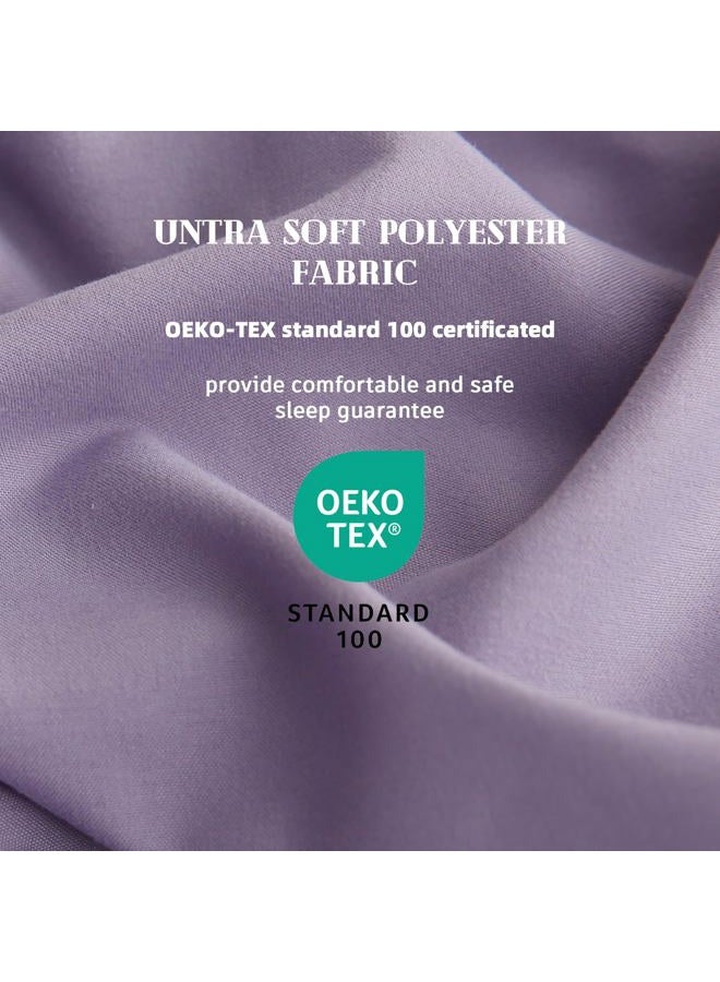 DOWNCOOL Comforters Twin Size, Duvet Insert, Light Purple All Season Duvet, Lightweight Quilt, Down Alternative Hotel Comforter with Corner Tabs (Light Purple, Twin 64x88 Inches) - Image 2