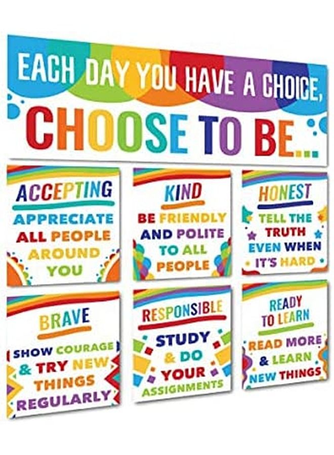 Generic A set of modern classroom decoration posters consisting of 7  posters
