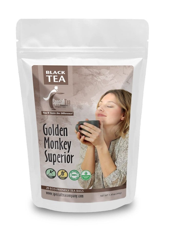 Special Tea Golden Monkey Superior Organic Black Tea, 20 Tea Bags - Image 1