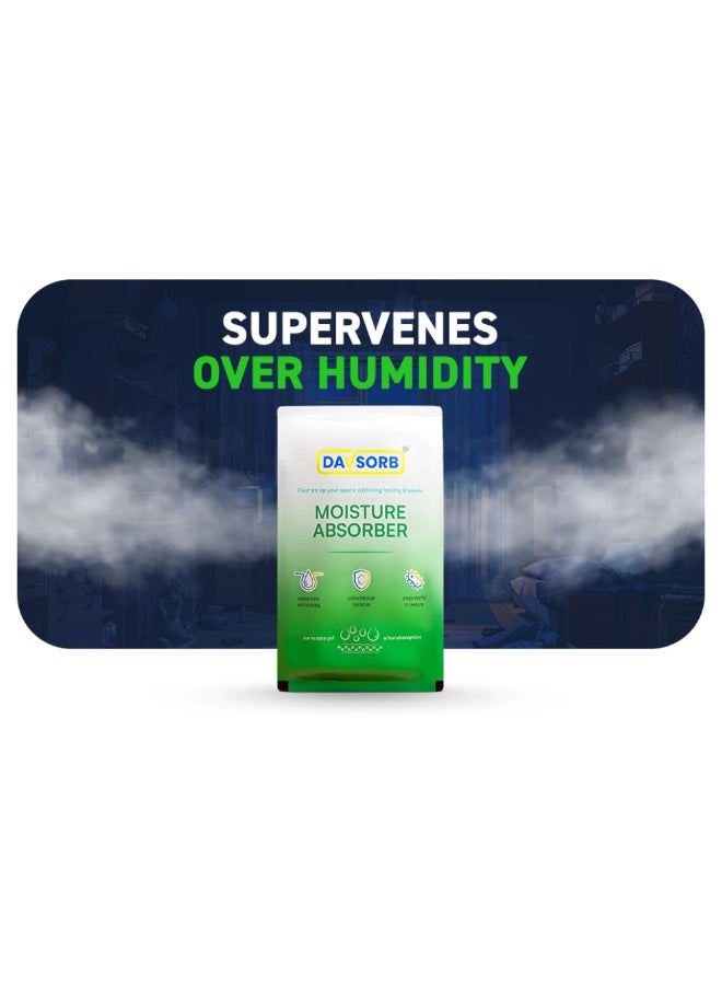 CILICAnT أكياس امتصاص الرطوبة CILICAnT DAVSORB - 50 جرام × 5 عبوات (إجمالي 250 جرام)، مزيل رطوبة ومضاد للفطريات للاستخدام في المنزل والسيارات والخزائن ورفوف الأحذية والأجهزة الإلكترونية - أبيض - Image 5