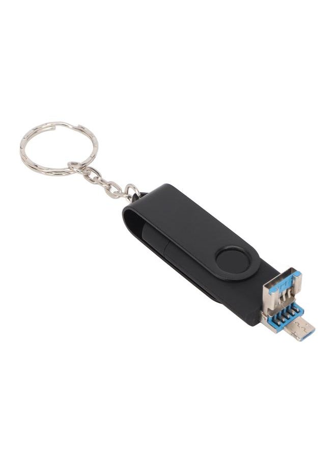 Thoraya - Metal USB 3.0+Type-C+Micro USB Flash Drive, 3-in-1 Memory Stick Waterproof High Speed U Disk Stick Flash Drive Gift 128GB - Image 1