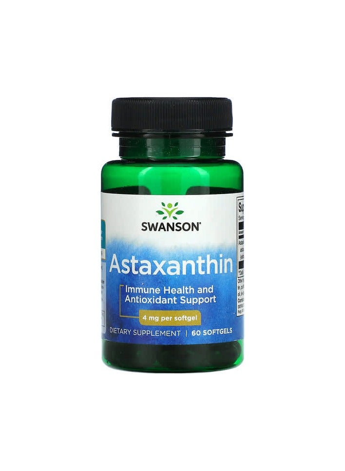 Astaxanthin, 4 mg, 60 Softgels