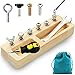 Yowlieu 14 Pcs Kids Montessori Screwdriver Board Set Wooden Screw Driver Activities Tools Montessori Toys for 3 4 5 Year Old Basic Skills Educational Sensory Learning Toy for Kids Toddlers Preschool - Image 2