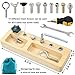Yowlieu 14 Pcs Kids Montessori Screwdriver Board Set Wooden Screw Driver Activities Tools Montessori Toys for 3 4 5 Year Old Basic Skills Educational Sensory Learning Toy for Kids Toddlers Preschool - Image 3