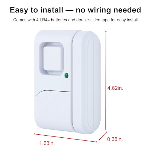UltraPro Personal Security Window and Door Alarm 4 Pack DIY Protection Burglar Alert Wireless ChimeAlarm Easy Installation Home Security Ideal for Home Garage Apartment and More 45174 - Image 3