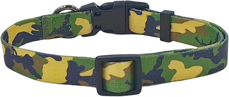 Ovale Dog Collar Leash Combo Set, Adjustable Collar and 5 ft Matching Leash, for Small Puppy Dogs.(XS, Green Camouflage) - Image 3