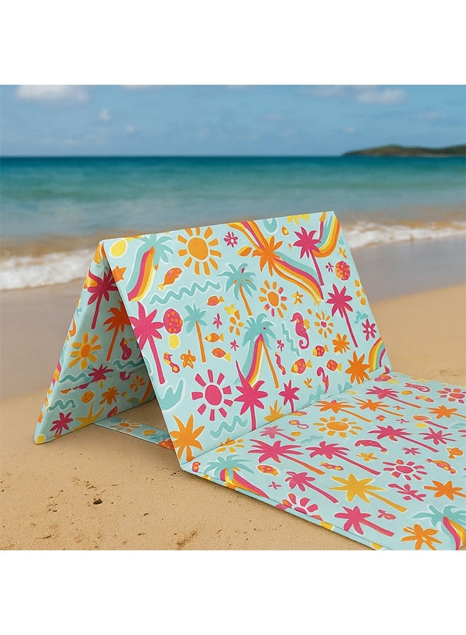 snooze 2 in 1 Beach Lounger & Bag, 200*63 cm, Palm beach design - Image 4