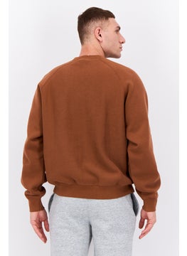 Champion Men Sportswear Fit Brand Logo Outdoor Sweatshirt, Brown  - Image 3