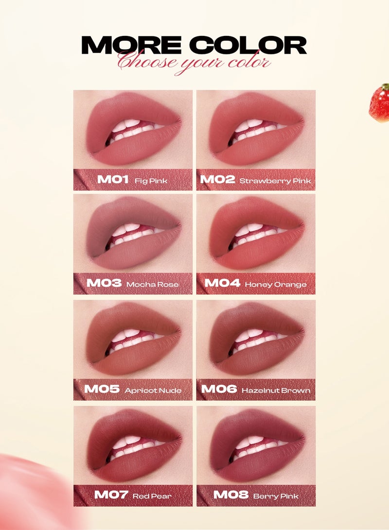 كولوركي 3 جرام من أحمر الشفاه الكريمي الحريري، لون الخدود والشفاه، ناعم، يدوم طويلًا، متعدد الاستخدامات، أحمر خدود، كريم بودنغ لزج، ملمس مخملي، غير لامع، صبغة عالية، لون شفاه وخدود خفيف الوزن يدوم طويلًا، M08 - Image 3