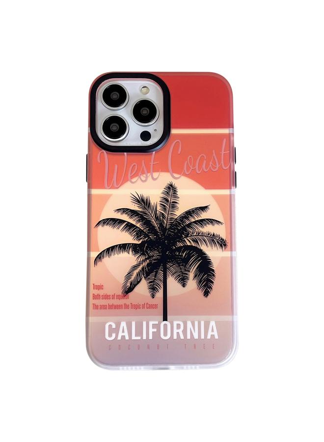 Zaboon Case For iPhone 12 Pro Beach Coconut Dual-side Laminating Laser Frosted Phone Case - Image 1