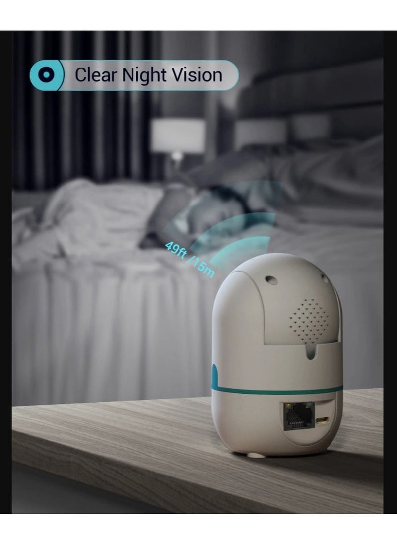 HeimVision - HeimVision 2K Smart Indoor Wi Fi Camera FHD 1080 Motorized Pan And Tilt 360° Visual Coverage Smart Night Vision With Smart IR Sleep Mode Motion Detection Smart Tracking 2way Talk Micro SD Slot - Image 1