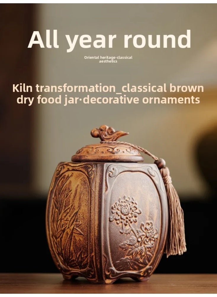 Airtight Moisture-Proof Ceramic Tea Storage Canister - Sealed Container for Fresh Tea - Image 5