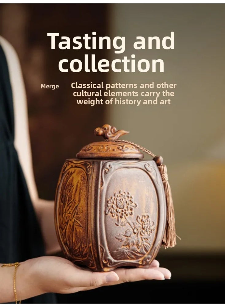 Airtight Moisture-Proof Ceramic Tea Storage Canister - Sealed Container for Fresh Tea - Image 3