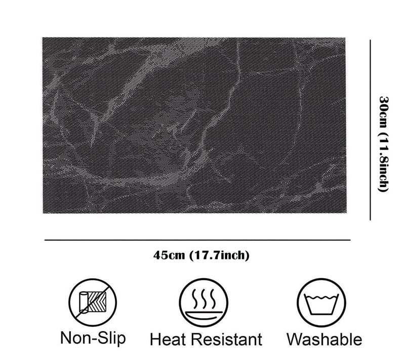 MORGHULIS Modern Western Marble Pattern Placemats HeatResistant Placemats Stain Resistant Easy Clean Kitchen Table Mats 4 PCS Stain Resistant NonSlip Placemat - Image 3
