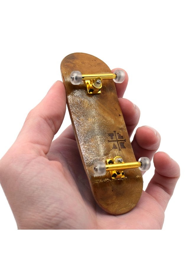 Teak Tuning Teak Tuning 32mm Pro Fingerboard Complete - Fully Assembled with Pro Level Components - Pro Shaped Wooden Deck (32x97mm), UltraSpin Bearing Wheels, Prodigy Gen2 Trucks - Cloud Nine  - Image 1