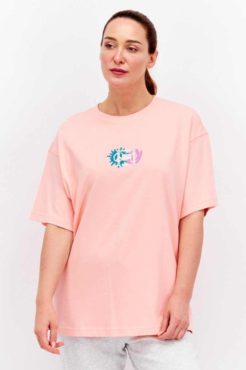 PUMA تي شيرت رياضي نسائي مناسب في الهواء الطلق بأكمام قصيرة، وردي - Image 1