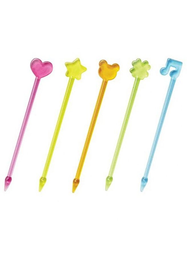 Torune Food Picks for Bento Box - Heart, Flower, Animal, Star and Musical Note - 50 Pieces - Image 1
