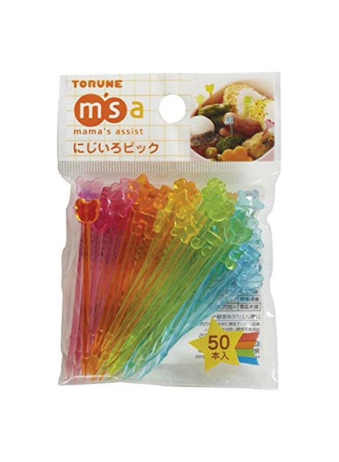 Torune Food Picks for Bento Box - Heart, Flower, Animal, Star and Musical Note - 50 Pieces - Image 2