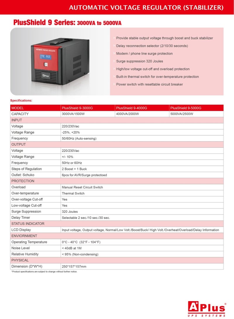 APLUS A.Plus Stabilizer 5 KV Voltage Regulator - Image 3