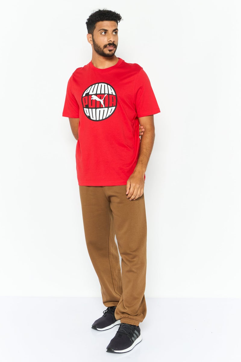 PUMA Men Sportswear Fit Short Sleeves Training T-Shirt, Red - Image 2