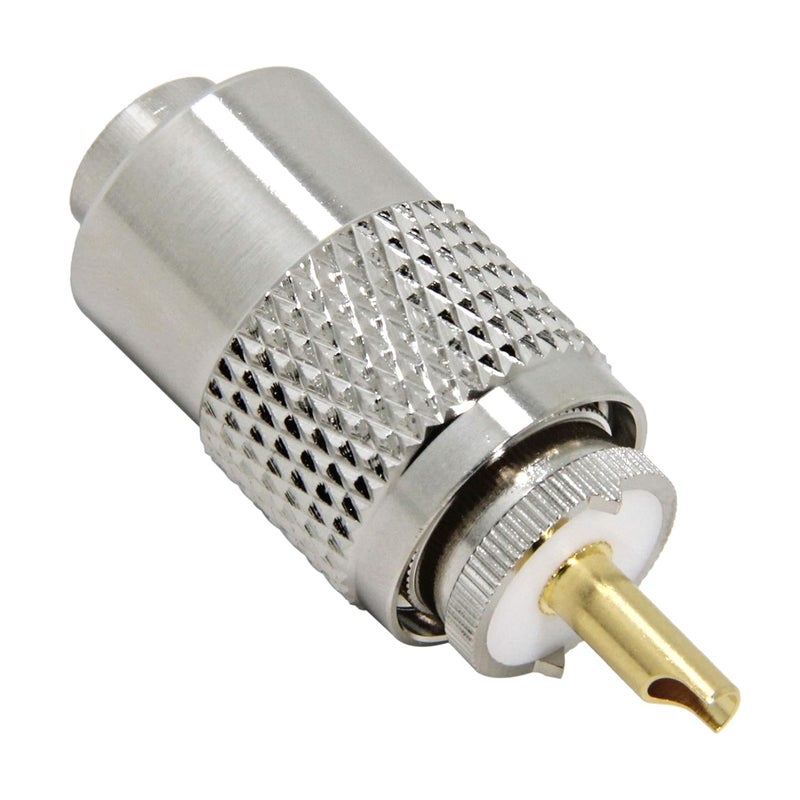 RFAdapter PL 259 Connectors, 2-Pack PL-259 UHF Male Solder Connector Plug with Reducer, Teflon Material 50ohm for RG59, RG8, RG8x, LMR-400, RG-213 Coaxial Cable Compatiable with Ham Radio Antenna - Image 3