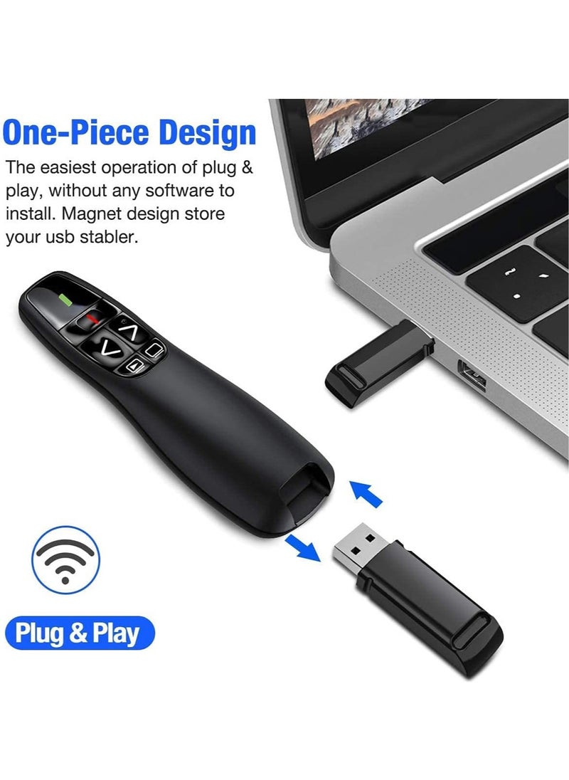 Arabest PowerPoint Presentation Clicker - R400 2.4Ghz USB Wireless Presenter with Red Laser Pointer for Windows and Mac, Remote Control for Slideshows, Keynote and More  - Image 4