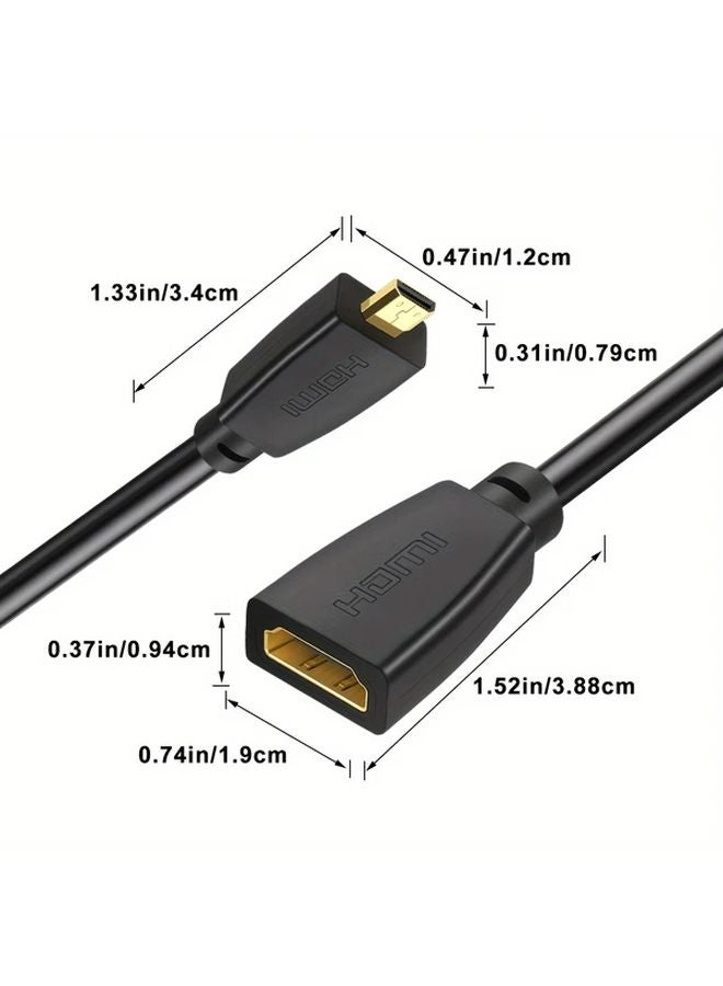كابل مايكرو HDMI إلى HDMI، 4.9 قدم، 18 جيجابت/ثانية، 4K بتردد 60 هرتز، HDR، مُطلي بالذهب، جاهز للإيثرنت - Image 3