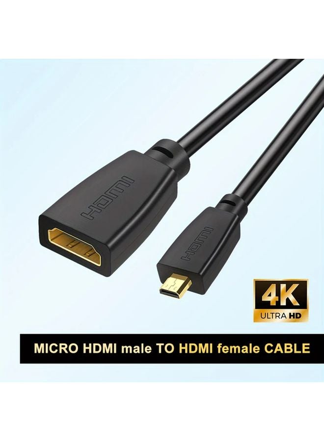 كابل مايكرو HDMI إلى HDMI، 4.9 قدم، 18 جيجابت/ثانية، 4K بتردد 60 هرتز، HDR، مُطلي بالذهب، جاهز للإيثرنت - Image 5