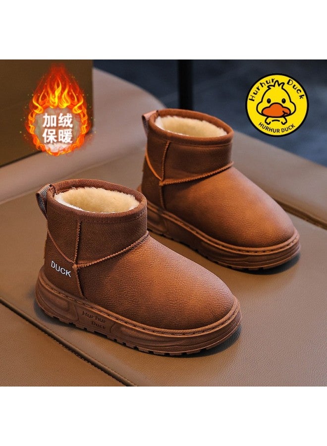 Children's Snow Boots, Girls' Fleece-lined Warm Snow Boots, Boys'  New Winter Shoes, Outdoor Cotton Shoes