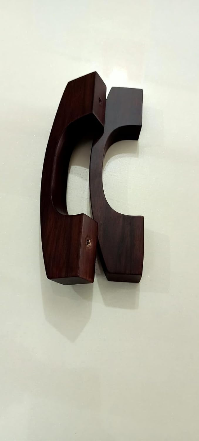 Interior HUT 3 Natural Brown Wooden Handle Solid Teak Wood for Wardrobe Handles Doors Handle Cabinet Handles Drawers Handles Pull Handle 1 Pieces 6 Inches  - Image 4