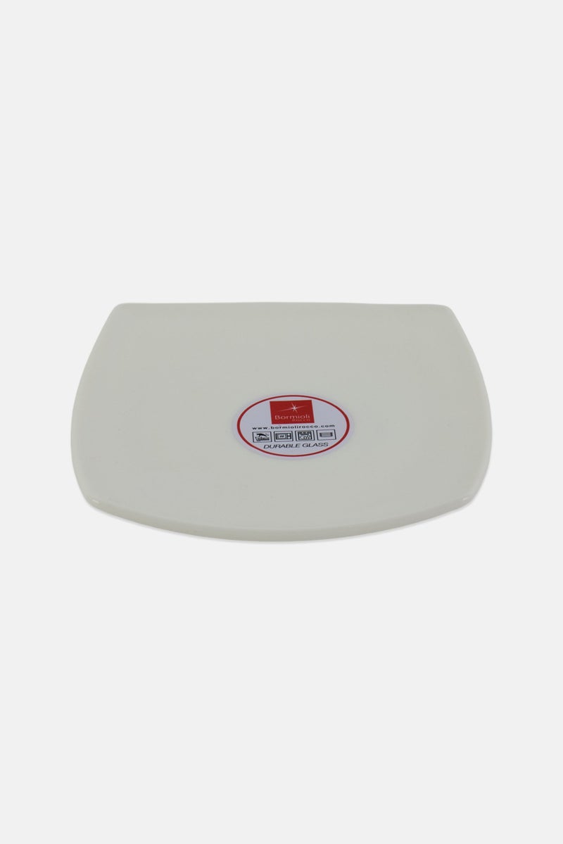 Bormioli Rocco Glass Dessert Plate, White - Image 1