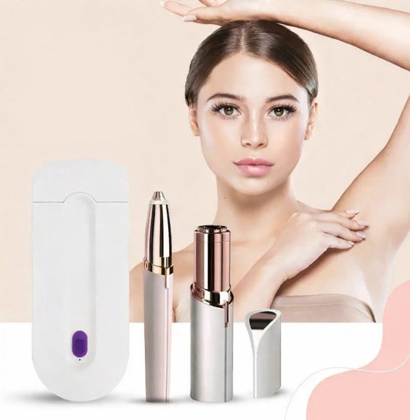 3-in-1 Home Hair Removal Device for Body, Face, and Eyebrow Hair Removal - Image 2