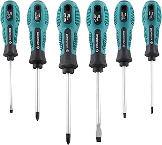 LDEXIN LDEXIN 6Pcs Magnetic Screwdriver Set, 3 Phillips Driver & 3 Slotted Driver, Anti-Slip Magnetic Screwdriver Hand Tools  - Image 1