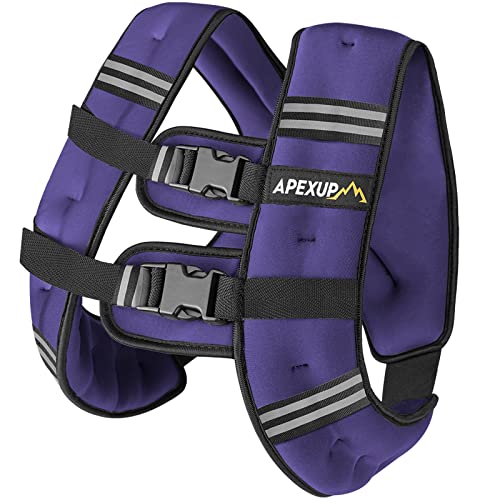 APEXUP 20lbs Weighted Vest Men Women, Weight Vest for Women Workout Equipment for Strength Training Running (Purple) - Image 1