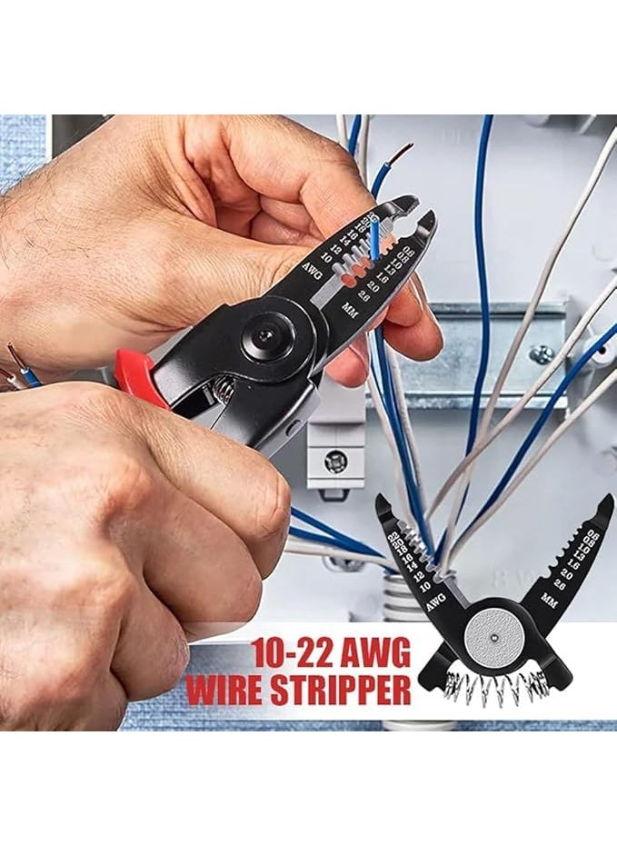 AKSHAR MART AKSHAR MART 5 IN 1 Multifunctional Plier Set with 5 Interchangeable Tool Head Wire Stripper Crimping Plier Cable Cutter Electrician Scissor Linesman Plier Kit  - Image 3